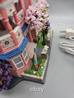Dept 56 BARBIE DREAM HOUSE Lighted Decorative Porcelain Building Damaged