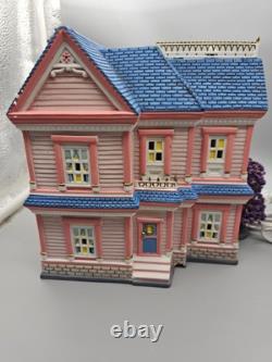 Dept 56 BARBIE DREAM HOUSE Lighted Decorative Porcelain Building Damaged