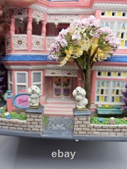 Dept 56 BARBIE DREAM HOUSE Lighted Decorative Porcelain Building Damaged