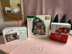 Dept 56 COCA COLA SODA FOUNTAIN 59221, Plus 3 ACCESSORIES see pics