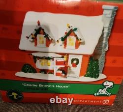 Dept 56 Charlie Brown's House Lighted Peanuts Christmas Village Collection 2011