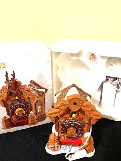 Dept 56 Christmas Market, Black Forest Clocks Set Of 2 Alpine Village # 4054960