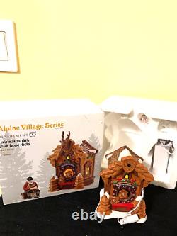 Dept 56 Christmas Market, Black Forest Clocks Set Of 2 Alpine Village # 4054960