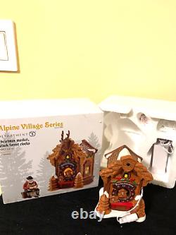 Dept 56 Christmas Market, Black Forest Clocks Set Of 2 Alpine Village # 4054960