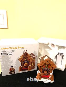 Dept 56 Christmas Market, Black Forest Clocks Set Of 2 Alpine Village # 4054960