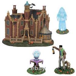 Dept 56 DISNEY WORLD HAUNTED MANSION SET/4 Halloween Village SILAS LEOTA BRIDE