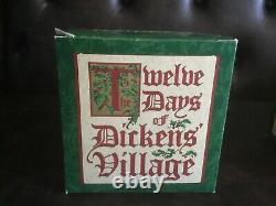 Dept 56 Dickens Village 12 days of Christmas COMPLETE Set. Excellent Condition