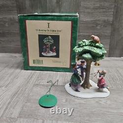 Dept 56 Dickens Village 12 days of Christmas + Village Sign II Missing 2 Piece