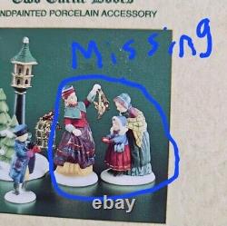 Dept 56 Dickens Village 12 days of Christmas + Village Sign II Missing 2 Piece