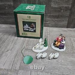 Dept 56 Dickens Village 12 days of Christmas + Village Sign II Missing 2 Piece
