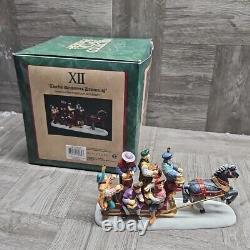 Dept 56 Dickens Village 12 days of Christmas + Village Sign II Missing 2 Piece