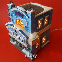 Dept 56 Disney Christmas Village MICKEY'S CINEMA Light-Up Porcelain Building