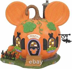 Dept 56 Disney Village Halloween PUMPKINTOWN SET OF 10 HOUSE, MANOR TREE MICKEY