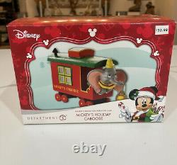 Dept 56 Disney Village Mickey's Holiday Caboose TRAIN Dumbo 4053051 NIB