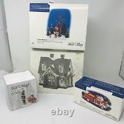 Dept 56 Fireman #54953 #402022 #54952 #54070 Snow village bundle starter lot