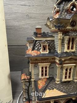 Dept. 56 Grimsly Manor Halloween House Snow Village Lights Sound #56.55004 WORKS