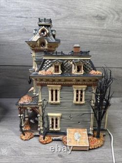 Dept. 56 Grimsly Manor Halloween House Snow Village Lights Sound #56.55004 WORKS