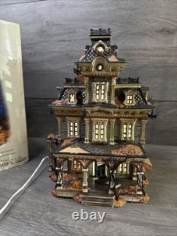 Dept. 56 Grimsly Manor Halloween House Snow Village Lights Sound #56.55004 WORKS