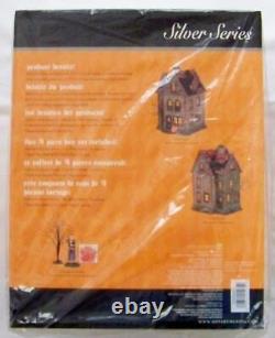 Dept 56 HALLOWEEN SPIDER HOUSE 4pc #6005481 NRFB Silver Series Village Gift Set