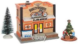 Dept 56 HARLEY-DAVIDSON CLUBHOUSE BOX Set/3 Snow Village 4056176 DEPARTMENT D56