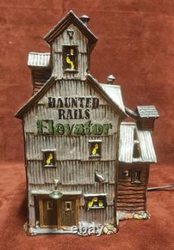Dept 56 HAUNTED RAILS GRAIN ELEVATOR 9 Cord Bulb Works