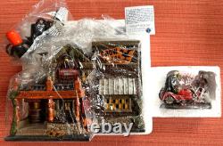Dept 56 Halloween Harley Davidson Crow Bar sold with Forced Fit, NIB- Rare Set