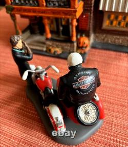 Dept 56 Halloween Harley Davidson Crow Bar sold with Forced Fit, NIB- Rare Set