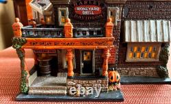 Dept 56 Halloween Harley Davidson Crow Bar sold with Forced Fit, NIB- Rare Set