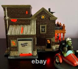 Dept 56 Halloween Harley Davidson Crow Bar sold with Forced Fit, NIB- Rare Set