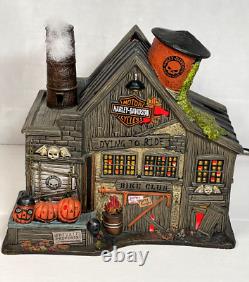 Dept 56 Halloween Harley Davidson Ghost Riders Club & Ink Scare Figure 4044878
