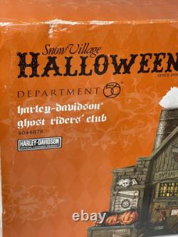 Dept 56 Halloween Harley Davidson Ghost Riders Club & Ink Scare Figure 4044878