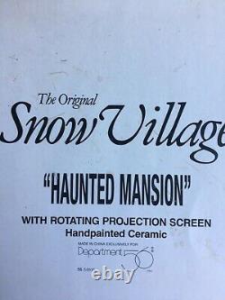 Dept 56 Halloween Haunted Mansion Original Snow Village House