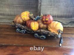 Dept 56 Halloween Haunted Rails Jack And His Lanterns Car Retired And Rare