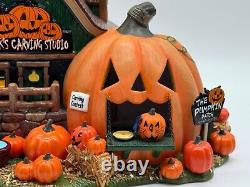 Dept 56 Halloween Jack's Pumpkin Carving Studio 54600 Snow Village Collection