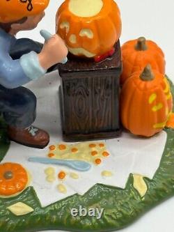 Dept 56 Halloween Jack's Pumpkin Carving Studio 54600 Snow Village Collection