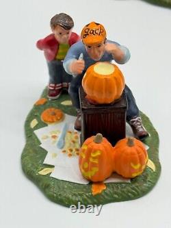 Dept 56 Halloween Jack's Pumpkin Carving Studio 54600 Snow Village Collection