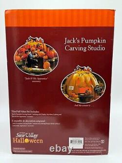 Dept 56 Halloween Jack's Pumpkin Carving Studio 54600 Snow Village Collection