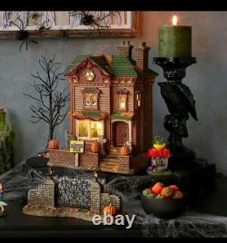 Dept 56 Halloween Monster Mash Party House Ceramic Musical Lights Up Rare In Box