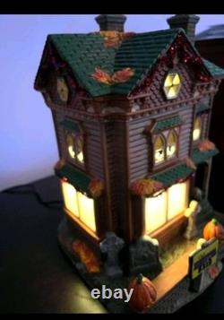 Dept 56 Halloween Monster Mash Party House Ceramic Musical Lights Up Rare In Box