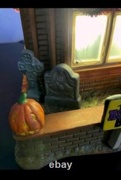 Dept 56 Halloween Monster Mash Party House Ceramic Musical Lights Up Rare In Box