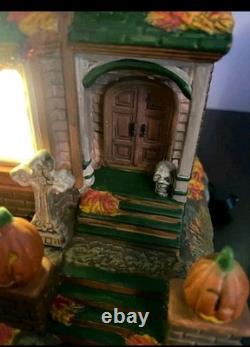 Dept 56 Halloween Monster Mash Party House Ceramic Musical Lights Up Rare In Box