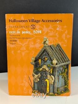 Dept 56 Halloween Rest In Peace Crypt 2014 Lit Accessory 4038887 Snow Village