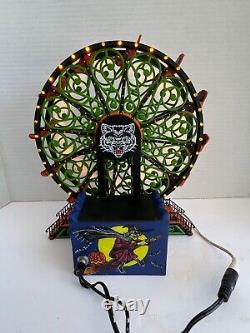 Dept 56 Halloween Scaredy Cat Ferris Wheel Tested and 100% working! VIDEO