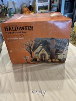 Dept 56 Halloween Trick Or Treat Lane Pumpkin House Building