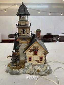 Dept 56 Halloween Village #55088 Shipwreck Lighthouse with Cord Spooky Used