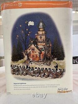 Dept 56 Halloween Village #55088 Shipwreck Lighthouse with Cord Spooky Used