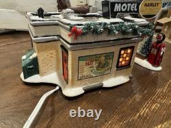 Dept 56 Harley Davidson Roadside Motel Snow Village 4028707 2012 Tested & Works