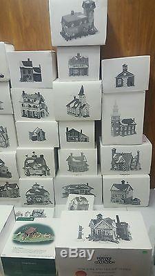 Dept 56 Heritage Collection New England Village Series HUGE LOT 25 items used