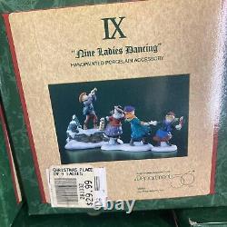 Dept 56 Heritage Dickens Village Lot of 8 Twelve Days of Christmas Original