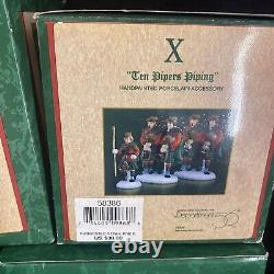 Dept 56 Heritage Dickens Village Lot of 8 Twelve Days of Christmas Original